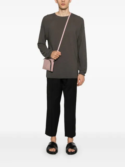 Isabel Benenato rolled-trim cotton jumper