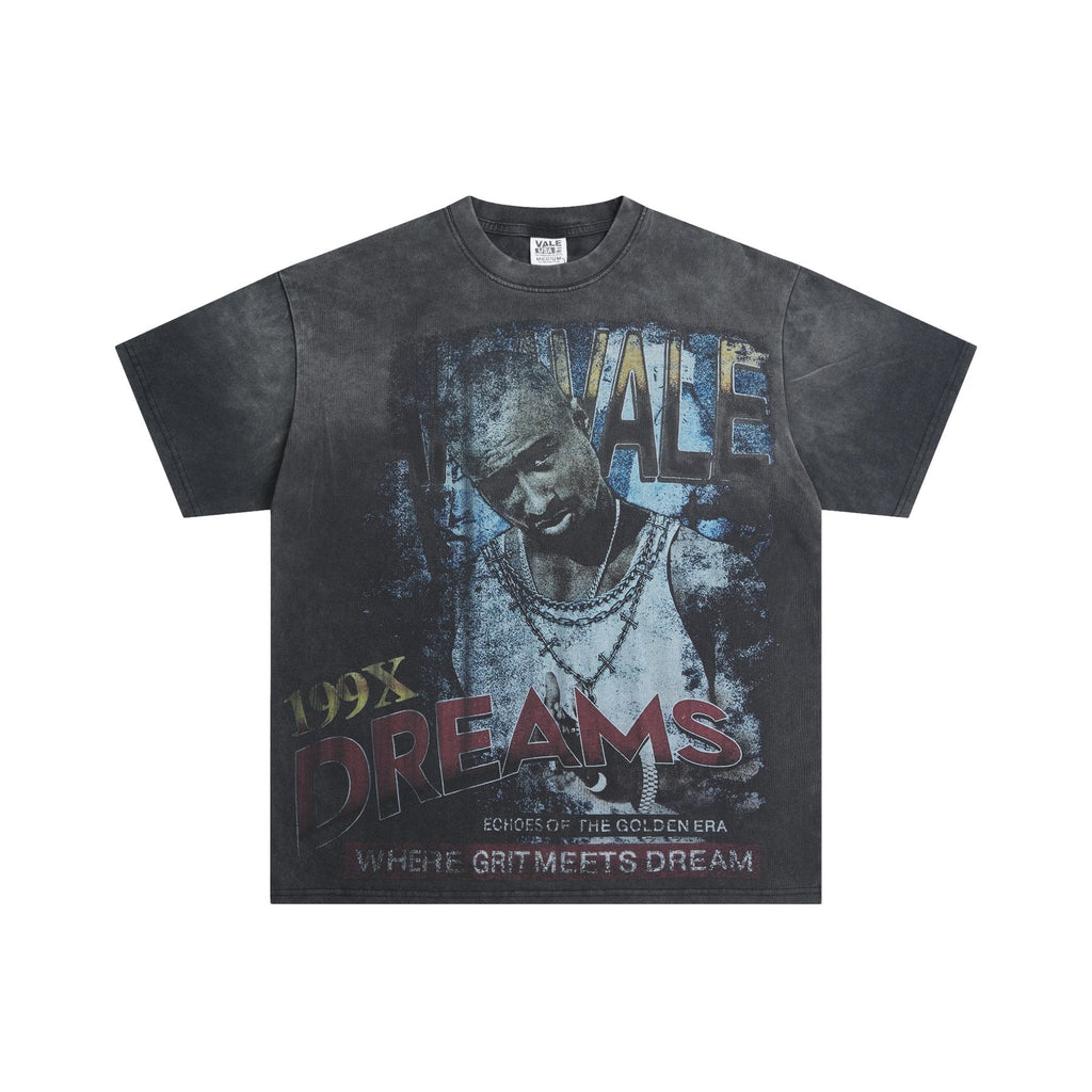 VALE USA 199X Dreams Portrait Graphic T-Shirt
